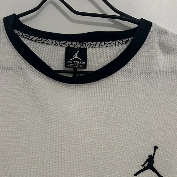 Jordan White and Black Crew Neck Tee - Picture 1 of 3